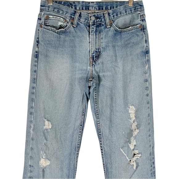 Levis 514 Mens Distressed Straight Leg Jeans Size 32 - Picture 3 of 11
